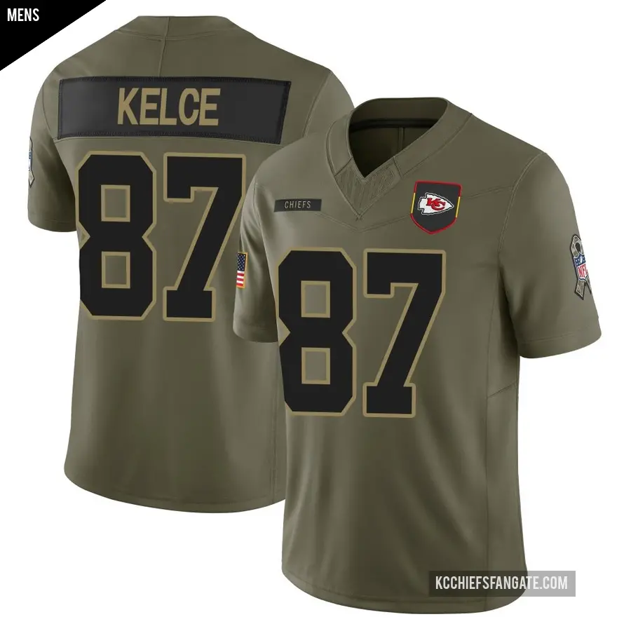 Men's Kansas City Chiefs ＃87 Travis Kelce Black Limited